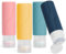 Alyvisun Flacon Voyage en Silicone, 4 Pièces Contenant Voyage 100ml [Rechargeables & Anti-fuite], Petite Flacon Vide Voyage pour Shampoing, Lotion, Cosmétiques
