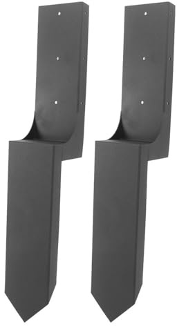 2 Set Steel Fence Post Repair Stakes Heavy Duty Fence Post Anchor Ground Spike Brackets Mender Broken Wood Fence Post