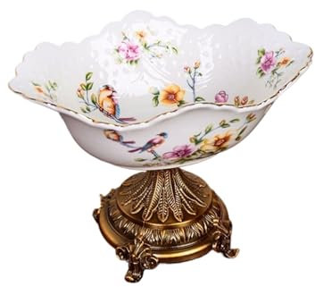 Lejdi Bandejas de aperitivos de cerámica, mesa de centro, fruteros decorativos, bandejas de frutas, platos de dulces
