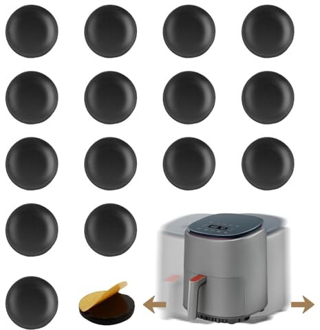 Furniture Sliders, 16Pcs Black Round Self-Adhesive Small Furniture Sliders Heavy Duty Round 20mm Furniture Movers Pads for Carpet Hard Wood Floors Washing Machine