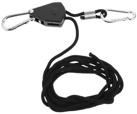 Happyyami 2m Verstellbarer Seilaufhänger Mit Karabiner Seilbefestigung Für Growzelte Zum Aufhängen Von Pflanzenlichtreflektoren Und Pflanztaschen