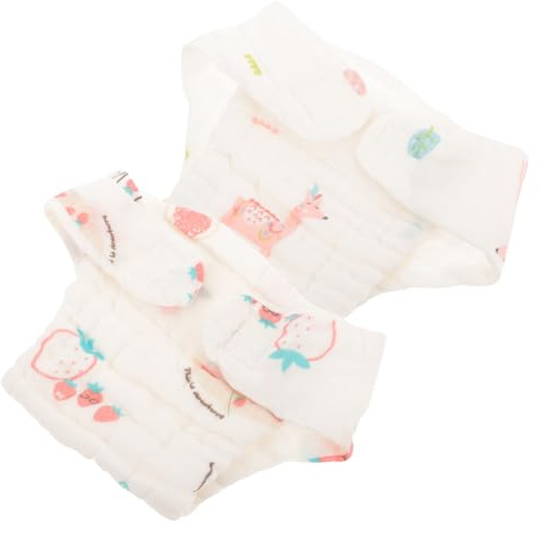 Wiederverwendbare Babywindelhosen aus Baumwollgaze 2 Stück-pack | Atmungsaktiv und Waschbar, für Babys von 0–3 Monaten, Zufallsdesign für Unterwegs und Reisen Zufälliger Stil