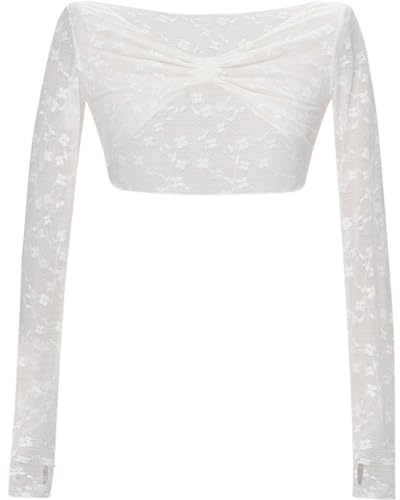 Hjärtskydd för kvinnor, pilatesstil, perfekt för yoga balett. Söt topp för att gå ut, dykning urringning, långärmad, spetsbolero med fjärilsknut, höstkofta.