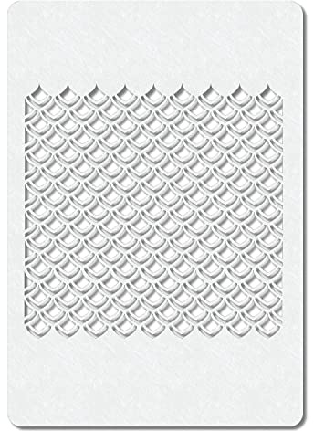 Herterich Products Airbrush Schablone Drachen Schuppen | Dragon Skin Stencil für Graffiti & Tattoo | Wiederverwendbar & Lösungsmittelresistent | Mylar 0,1-0,2 cm | Für Sprays, Acryl & Airbrush
