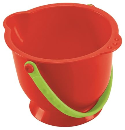 Hape Kleiner Eimer, Rot - Kinder Sandspielzeug und Strandspielzeug, robuster Kindereimer für Sandkasten, Garten und Outdoor, fördert Kreativität und Motorik, geeignet ab 2 Jahren