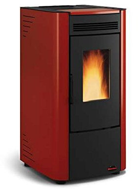 Nordica Extraflame spa Pelletofen 'Ketty' Bordeaux, Gusseisen, Ofen, Farbe Bordeaux, Pellet, Freistehend