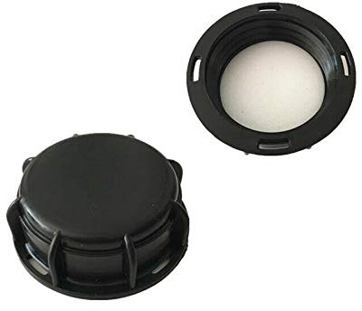 BE-TOOL IBC Tankverschraubung, 2 Stück IBC Tankzubehör Endkappe S60X6 60 mm Grobgewinde IBC Tote Tank Cover (Standarddichtungen)
