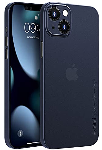 memumi [Versión de Actualización Funda para iPhone 13 Mini Delgado Revestimiento Mate 0.3 mm Ultrafina para iPhone 13 Mini 2021 Funda Protectora Ultra Slim Azul Translúcido