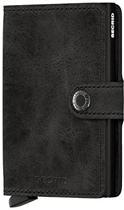 Secrid Il MiniWallet presenta delle dimensioni compatte, ma una grande capacità. Il rivestimento in pelle vintage esterno può contenere banconote, scontrini e tessere, mentre nel Cardprotector in allu