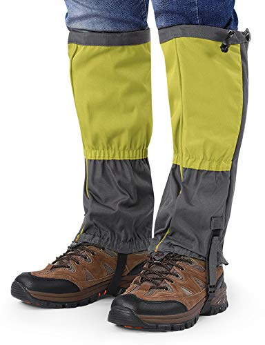 Hapivida Schnee Bein Gamaschen, 1 Paar wasserdichte Oxford Stoff Stiefel Gamaschen für Außenbereich, Winddicht Wanderleggings Abdeckung für Schneeschuhwandern, Klettern, Skifahren, Motorradfahren