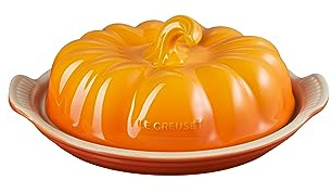 Le Creuset Mantequillera de cerámica con calabaza, caqui