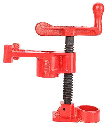 4 Set Pipe Clamps, 26.5mm Quick Release Clamps for Woodwork, Heavy Duty Wide Base Iron Metal Clamp Set Woodworking Workbench
