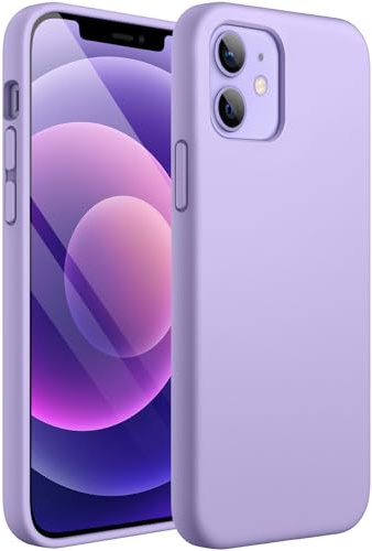JETech Silikon Hülle für iPhone 12 mini, Violett | Seidig Weiches Gefühl, Stoßschutz, Kratzfest, Mikrofaser-Innenfutter