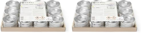 Hendi Pâte combustible pour chafing dish en boîte, ± 3 heures, 12 pcs, pour réchauffer les récipients, pour maintenir les aliments au chaud, pour Chafing Dish, 200g (Lot de 2)