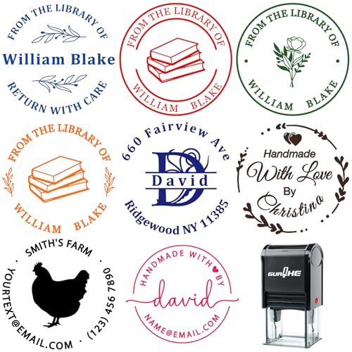 Signature Stamp Any Text Self Inking Personalized Name Stamp 5 Sizes Options