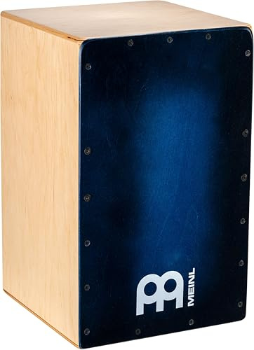 Meinl Percussion Snarecraft Cajon, Natur und Blau (SC100BLB) | mit 2 Snare-Teppichen, Baltische Birke