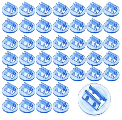 PATIKIL Portatarjetas, 100 Pcs 0.8 Pulgadas Soporte Para Mesa Acrílico Soporte Para Números Tarjetas Nombre Para Fotos Menú Decoración Para Bodas Ceremonias Fiestas Cumpleaños, Azul