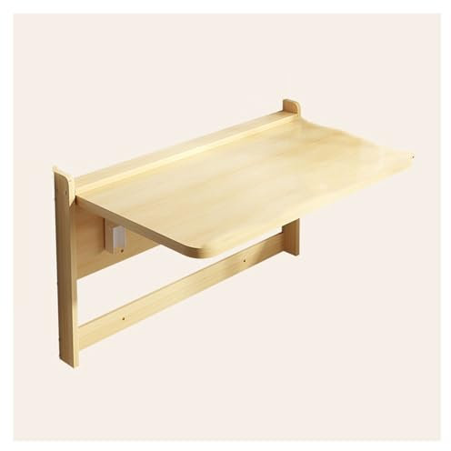 WLCNYL Wandklapptisch aus Holz mit dreieckigem Ständer, Wäscheklapptisch, 90° klappbarer Regalständer, Oberseite kann in EIN Regal gestellt Werden, Wandklapptisch, geeignet für kleine Waschküchen