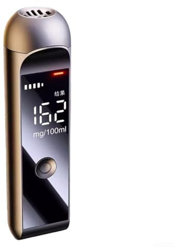 Éthylotest portable précis, testeur d'alcool automatique rechargeable, détecteur d'alcool d'haleine de haute précision, équipement de test d'alcool (noir)