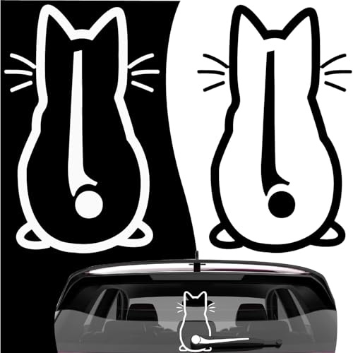 Esshogo Katzen Wischer Aufkleber, 2 Stück Heckscheibenaufkleber Auto | Auto Aufkleber, Lustige Autoaufkleber, Autoaufkleber Katze, Katze Wischer Aufkleber Für Heckscheibe