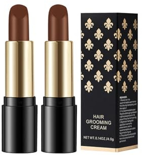 Mild Haarfärbemittel Set (2 Stück) – Professioneller Temporärer Haarkreide Für Schnelle & Einfache Farbakzente, & Auswaschbar Für Graue Ansätze, Hohe Deckkraft & Sättigung Hair Dye (Braun)
