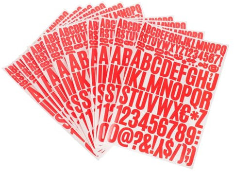 HOODANCOS 12stücke Selbstklebende Vinyl Buchstaben Aufkleber Wetterfeste Buchstaben Für Briefkästen Und Scrapbooking Für Persönliche Gestaltung Und Projekte