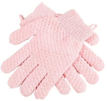 Guanti da doccia per spa, guanti esfolianti per le mani, guanti da bagno esfolianti a cinque dita, esfolianti per il corpo per doccia, guanti portatili lavabili per casa, spa, viaggi e palestra