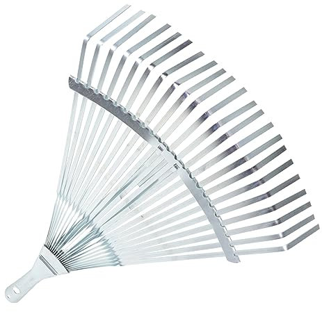 SHINEOFI Râteau à Feuilles De Jardin en Métal Réglable 22 Dents Extensible pour Pelouse Cour Jardin Polyvalent Usage Extérieur