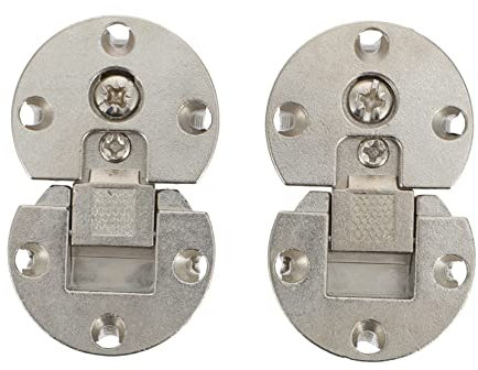 Hemobllo 2piezas Bisagras De Mesa Plegables De Aleación De Zinc Unidades Bisagras Ocultas Para Puertas De Gabinetes Soporte Funcionamiento Suave y Duradero Muebles De Cocina