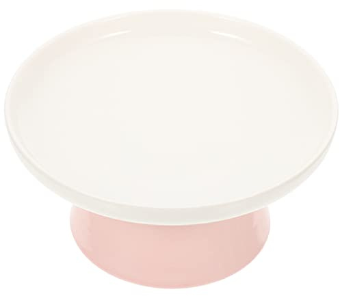 VINTORKY Piatto Decorativo per Frutta e Dessert Piedi Vassoio per Snack e Torte Color Rosa per Feste e Speciali