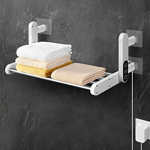 Portasciugamani elettrico intelligente da parete, scaldasalviette con design pieghevole salvaspazio, accessorio essenziale per il bagno per asciugamani caldi e accoglienti