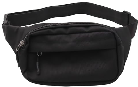 PWGHWG Bauchtasche für Herren und Damen, Klein Hüfttasche Sport, Gürteltasche Schwarz für Laufen, Wandern, Reisen und für Outdoor-Aktivitäten