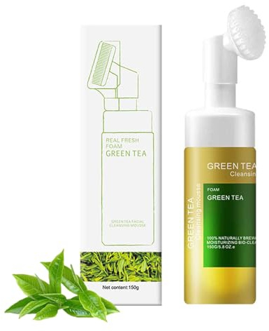 Green Tea Foam Cleanser, Green Tea Face Wash für Frauen, Hydratisierende und Sanfte Gesichtsreinigung, Tiefenreinigung für Alle Hauttypen (1)
