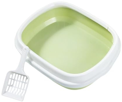 Splash Proof Pet Toilet Tray, Airflow Holes, Removable Construction Toilet, Suitable for Various Breeds, Low Tracking, Semi-Sealed Cat Sandbox