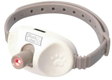 Collar Laser para Gatos, Collar Laser para Mascotas, Juguete Interactivo, USB Recargable, Ángulo Ajustable, Modo Parpadeante