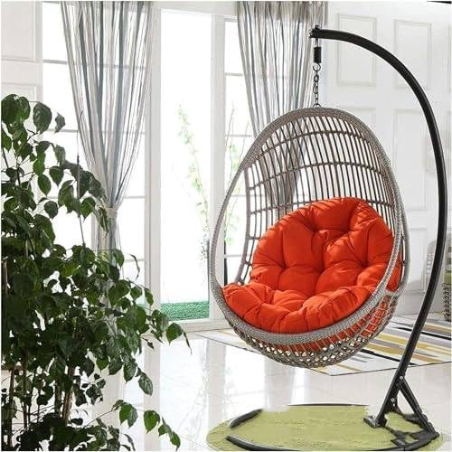Eiförmiges Hängemattenstuhl-Kissen – bequemes Rattan-Schaukelkissen für Garten, Terrasse & Indoor/Outdoor Pelz-Dekor – ideal für Entspannung und Stil