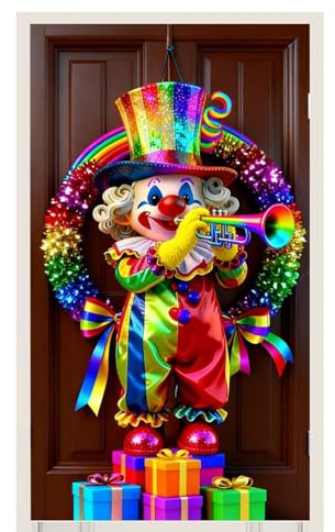Decorazioni per Porta Carnevale - Addobbi Cartoon per Feste con Dimensioni 90x180 cm | Stendardo Decorativo Porta d'Ingresso,per Ingresso, Cucina, Scuola, Casa, Stanza, Feste, Vetrina Negozio,