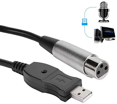 FAUOSWUK Adattatore Cavo di Collegamento Microfono da USB a XLR con Digitale di Alta qualità per Operativo Vista/7, Cavo da 3 Metri