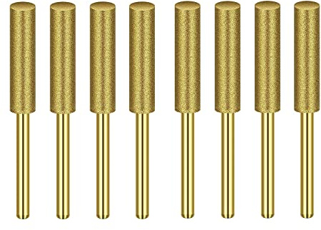Masslla 8 StüCk Diamant KettensäGen SchäRfen Feile mit Hoher HäRte, Diamant SchäRfen KettensäGen Feile (5/32, 4,0 Mm)