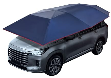Tente de voiture semi-automatique, 4,2 * 2,2 m, housse de protection pour voiture, tente de voiture semi-automatique, bâche de protection solaire pour voiture, auvent détachable, carport pliable et