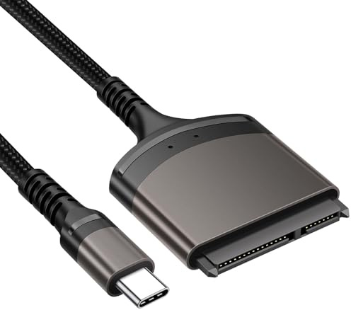 NGFF Câble adaptateur USB-C Type-C vers SATA 22 broches 5 Gbit/s pour disque dur SSD 2,5 pouces d'ordinateur portable