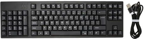 Ejoyous Left Handed Keyboard Ergonomic Design Wired USB 109 Keys Mechanical Feel Comfortable Typing for Office Gaming Use