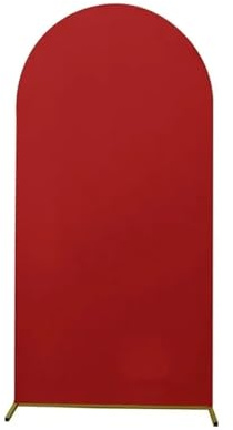 Bröllopsbågsöverdrag bakgrundsduk med båge för bröllopsdekoration, mycket elastisk, för födelsedagsfester, ceremonier och banketter (röd, 180 x 80 cm)