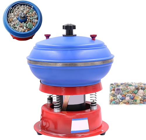 Koyike Vasca Vibrante di Lucidatura 3.5L 2500RPM Alta Frequenza, Buratto Vibrante Professionale per Metalli, Gioielli E Sbavatura di Precisione per Piccole Parti.