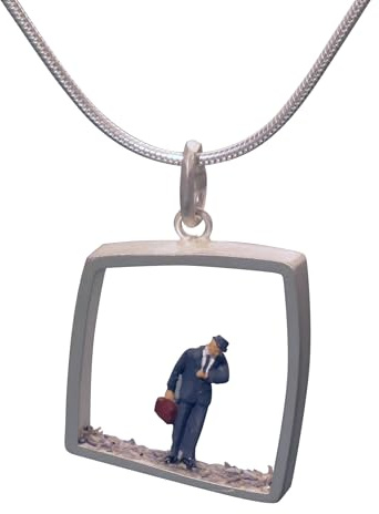 Silberanhänger Uhrgucker