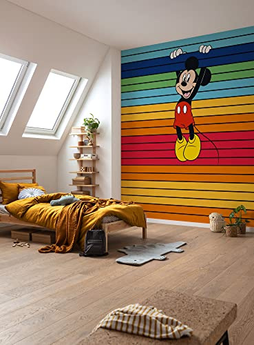 Komar Digitaldruck Vlies Fototapete - Mickey Magic Rainbow - Größe 300 x 250 cm