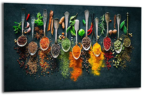 TMK ArtDeko Herdabdeckplatte 1 Teilig 80x52 cm - Spritzschutz Herdabdeckung – Herdschutz aus Sicherheitsglas – Robust, Hygienisch & Rutschfest– Schutz für Induktion, Ceran, Gas & Elektro