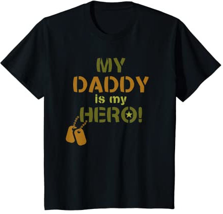 Hundemarken-T-Shirt „My Daddy Is My Hero“ T-Shirt
