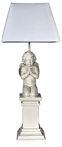 Tischlampe Amor Leuchte Engel Tischleuchte ohne Leuchtmittel Weiss Lampe Landhausstil cw612 Palazzo Exklusiv