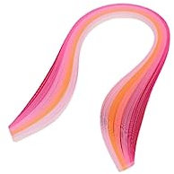 Mehrfarbiges Quilling-Streifen-Set, 900 Stück, 45 Farben, Farbverlauf, Quilling-Papier, 9 Packungen, 38,9 cm Länge, Breite 3 mm, Rosa